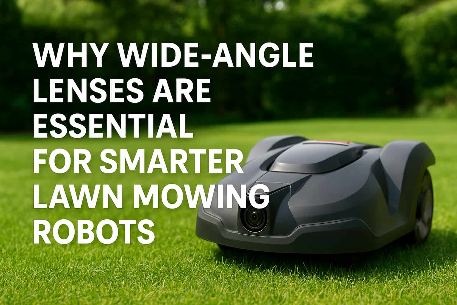 ¿Por qué los lentes gran angular son esenciales para los robots cortacésped más inteligentes?